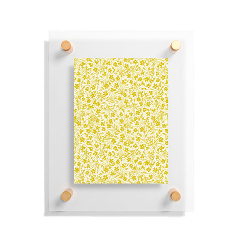 Jenean Morrison Pale Flower Yellow Floating Acrylic Print