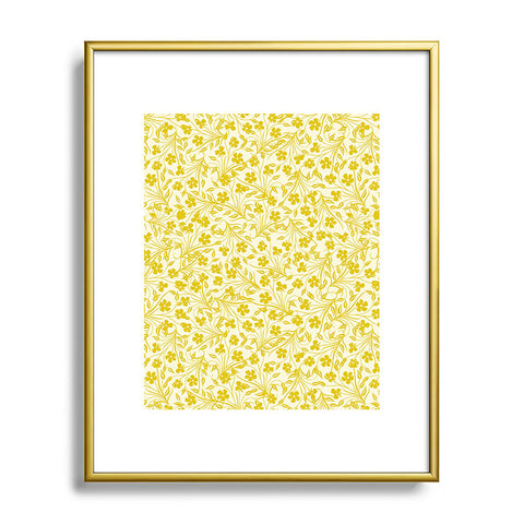 Jenean Morrison Pale Flower Yellow Metal Framed Art Print