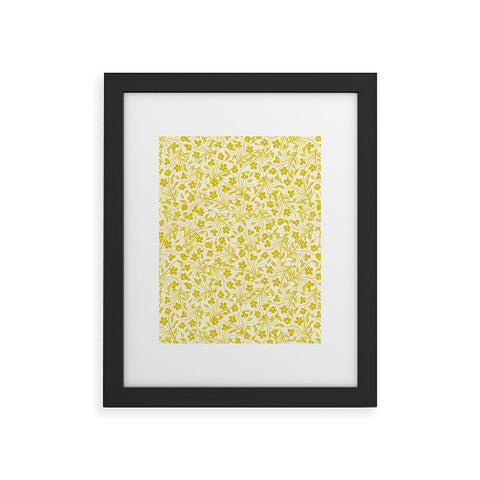 Jenean Morrison Pale Flower Yellow Framed Art Print