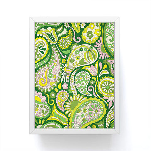 Jenean Morrison Pretty Paisley in Green Framed Mini Art Print