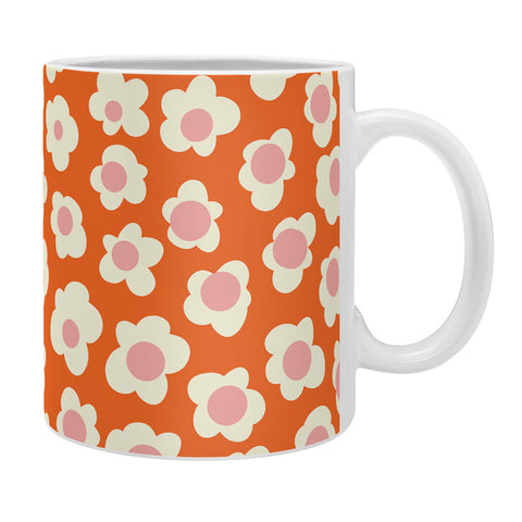 Jenean Morrison Sunny Side Floral in Orange Coffee Mug