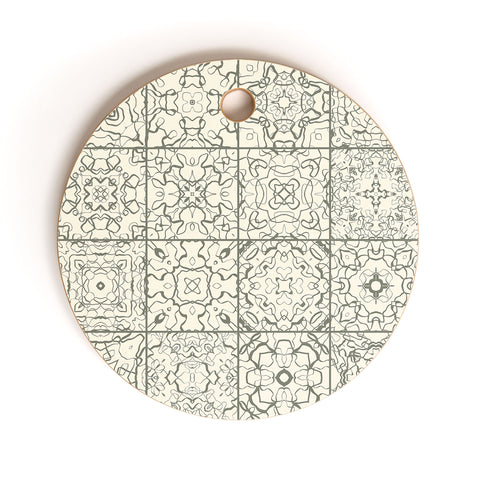 Jenean Morrison Tangled Tiles Cutting Board Round