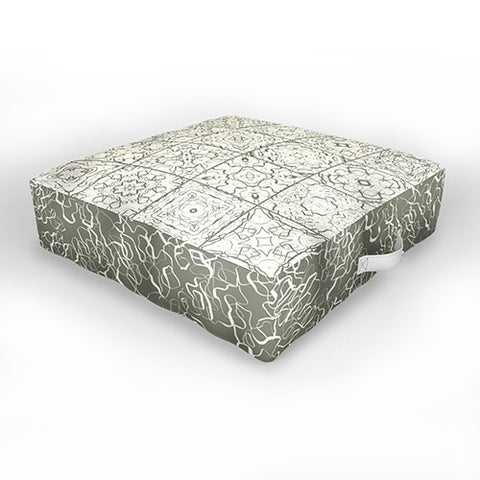 Jenean Morrison Tangled Tiles Outdoor Floor Cushion