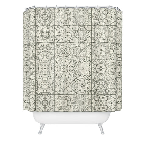 Jenean Morrison Tangled Tiles Shower Curtain