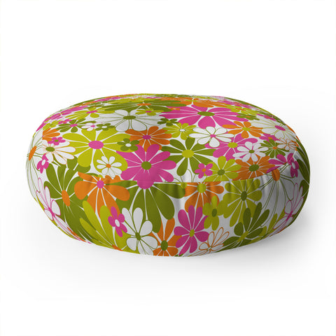 Jenean Morrison The Garden Isle Bright Pink Floor Pillow Round