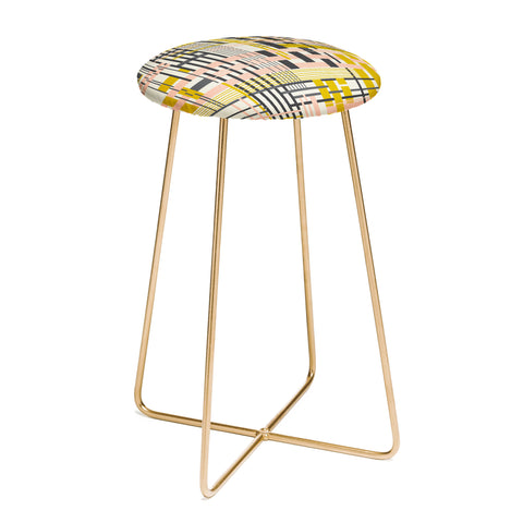 Jenean Morrison Thread Count Gold Counter Stool