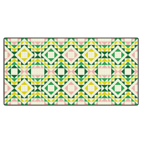 Jenean Morrison Top Stitched Quilt Green Desk Mat