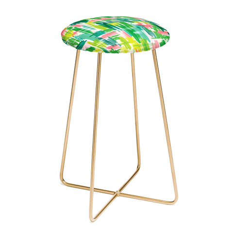 Jenean Morrison Tropical Abstract Counter Stool