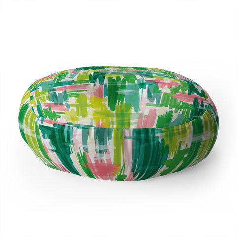 Jenean Morrison Tropical Abstract Floor Pillow Round