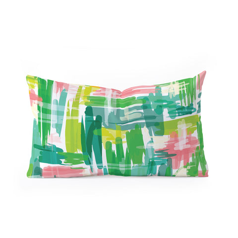 Jenean Morrison Tropical Abstract Oblong Throw Pillow