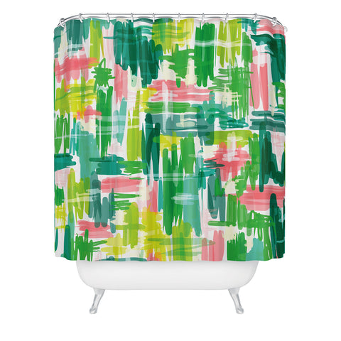 Jenean Morrison Tropical Abstract Shower Curtain