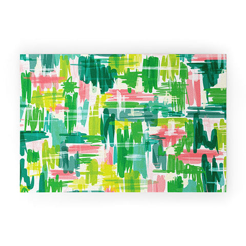 Jenean Morrison Tropical Abstract Welcome Mat