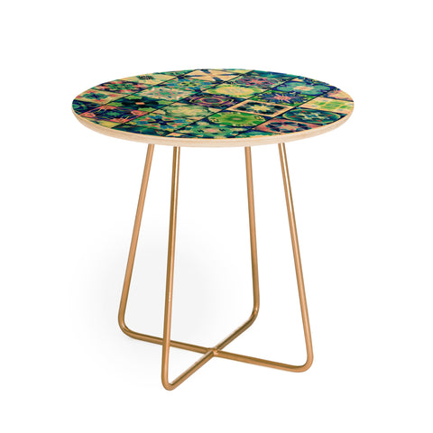 Jenean Morrison Waiting for the Dawn Blue Round Side Table