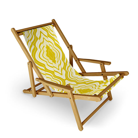 Jenean Morrison Wave of Emotions Gold Sling Chair