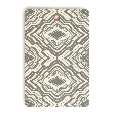 Jenean Morrison Wave of Emotions Gray Cutting Board Rectangle