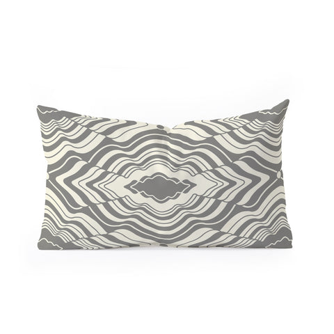 Jenean Morrison Wave of Emotions Gray Oblong Throw Pillow