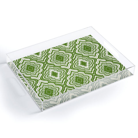 Jenean Morrison Wave of Emotions Green Acrylic Tray