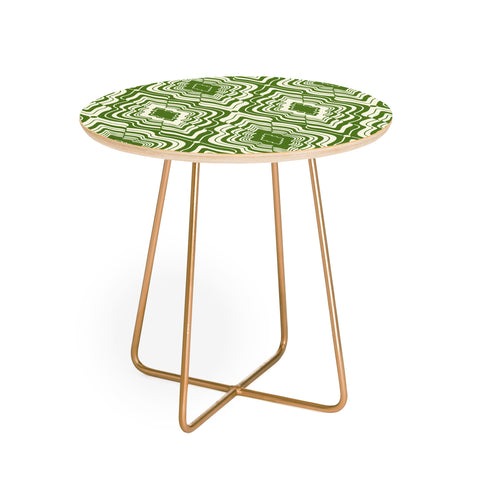 Jenean Morrison Wave of Emotions Green Round Side Table