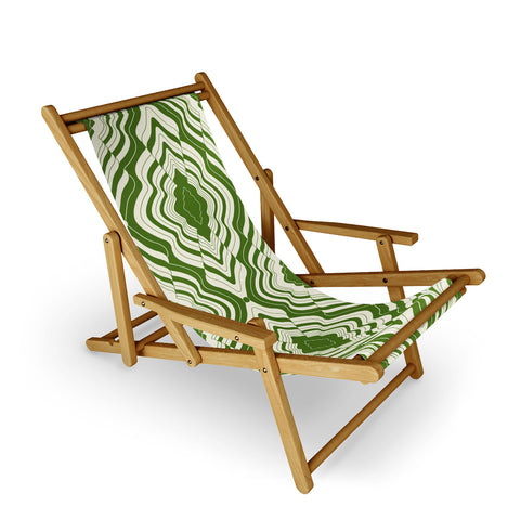 Jenean Morrison Wave of Emotions Green Sling Chair