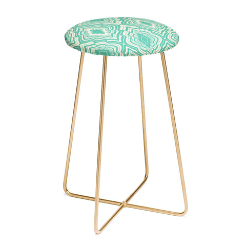 Jenean Morrison Wave of Emotions Teal Counter Stool