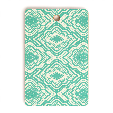 Jenean Morrison Wave of Emotions Teal Cutting Board Rectangle