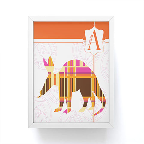 Jennifer Hill Aardvark Plaid Framed Mini Art Print