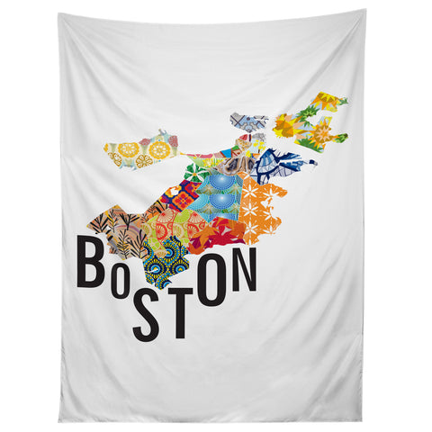 Jennifer Hill Boston Map Tapestry