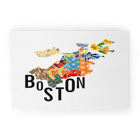 Jennifer Hill Boston Map Welcome Mat