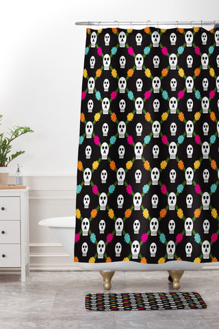 Jennifer Hill Day Of The Dead Shower Curtain And Mat