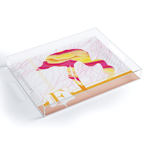Jennifer Hill Flamingo Flo Acrylic Tray