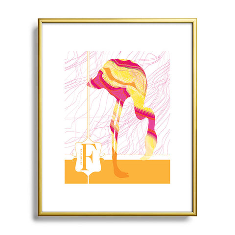 Jennifer Hill Flamingo Flo Metal Framed Art Print