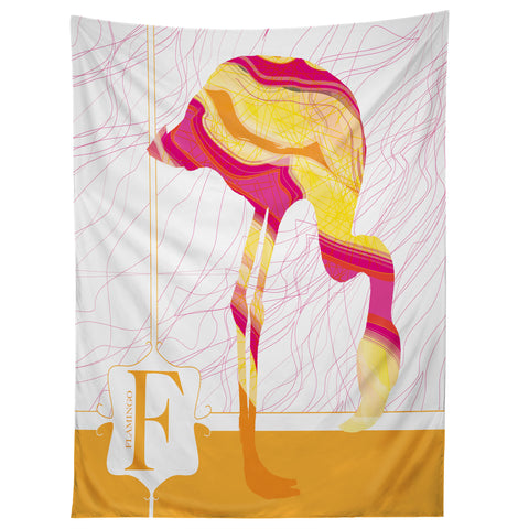 Jennifer Hill Flamingo Flo Tapestry
