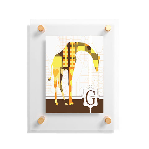 Jennifer Hill Geo Giraffe Floating Acrylic Print