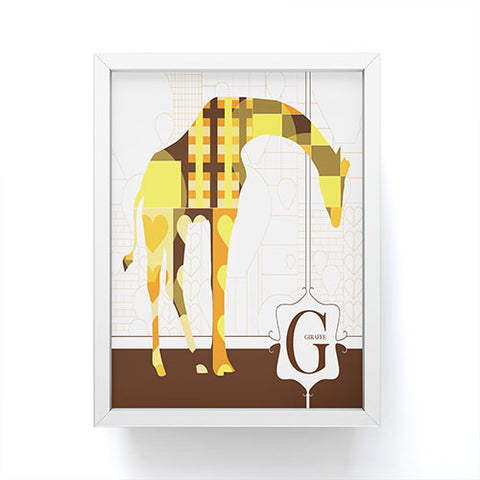 Jennifer Hill Geo Giraffe Framed Mini Art Print