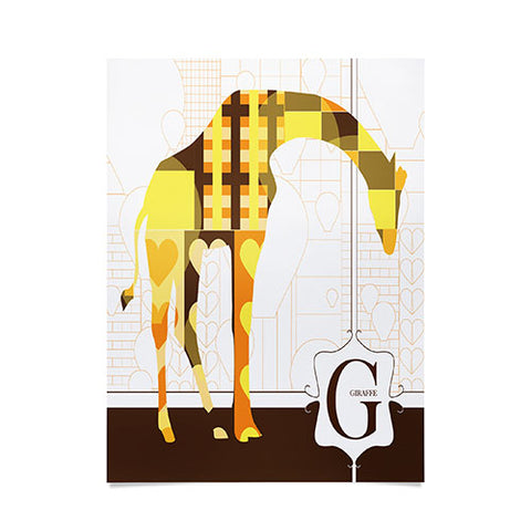 Jennifer Hill Geo Giraffe Poster