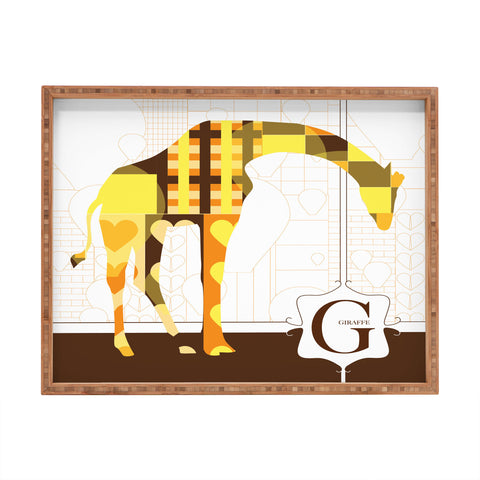 Jennifer Hill Geo Giraffe Rectangular Tray