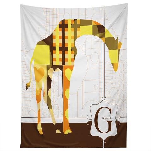 Jennifer Hill Geo Giraffe Tapestry