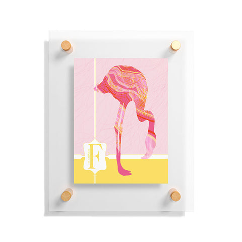 Jennifer Hill Miss Flamingo Floating Acrylic Print