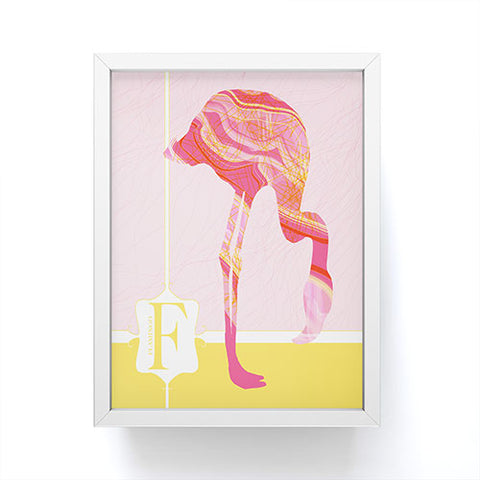 Jennifer Hill Miss Flamingo Framed Mini Art Print