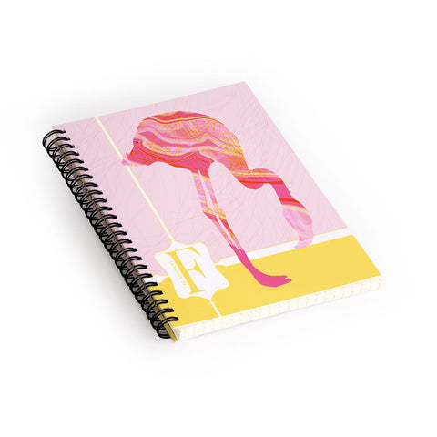 Jennifer Hill Miss Flamingo Spiral Notebook