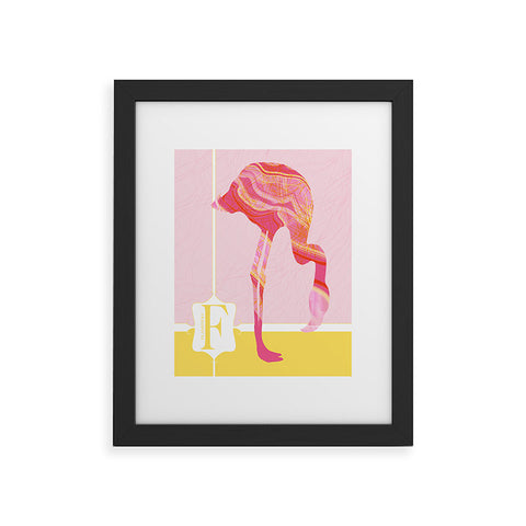Jennifer Hill Miss Flamingo Framed Art Print