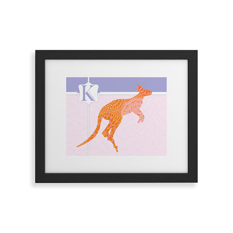 Jennifer Hill Miss Kangaroo Framed Art Print