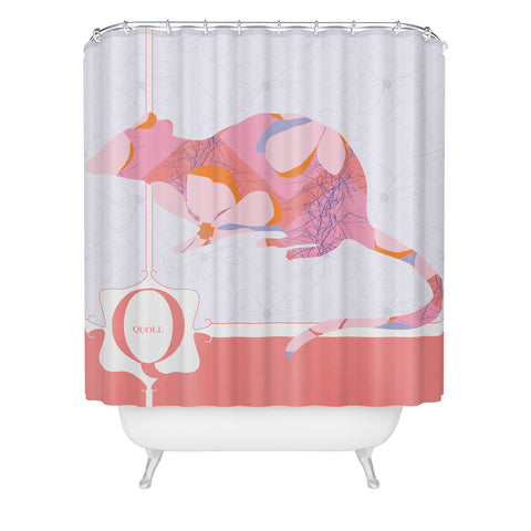 Jennifer Hill Miss Quoll Shower Curtain