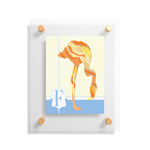 Jennifer Hill Mister Flamingo Floating Acrylic Print