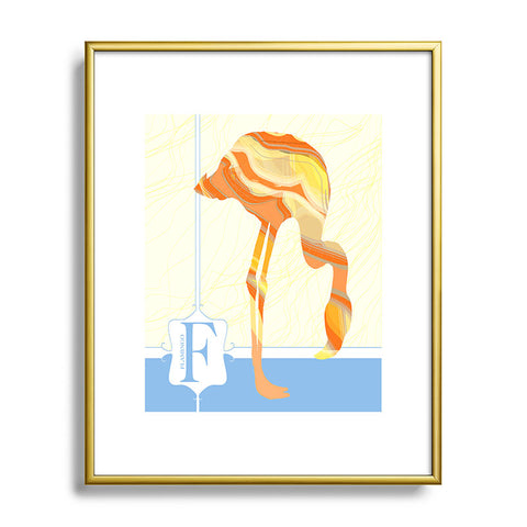 Jennifer Hill Mister Flamingo Metal Framed Art Print