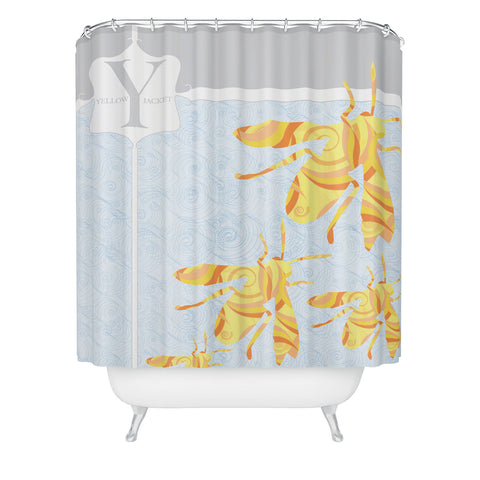 Jennifer Hill Mister Yellowjacket Shower Curtain
