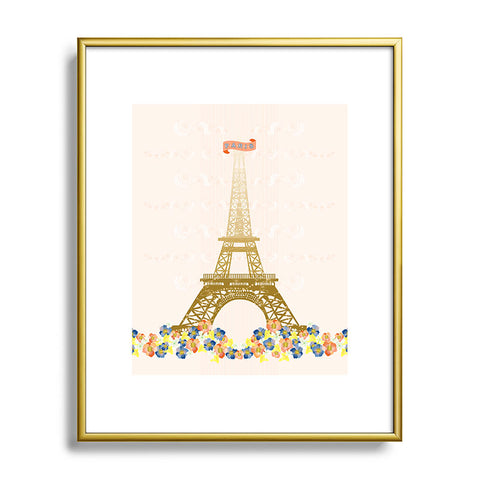 Jennifer Hill Paris Eiffel Tower Metal Framed Art Print