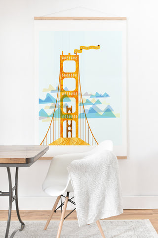 Jennifer Hill San Francisco Golden Gate Art Print And Hanger