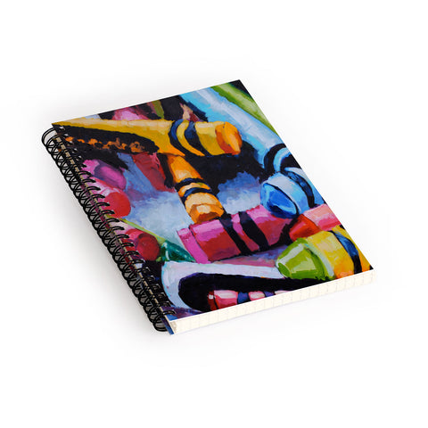 Jenny Grumbles Crayons 4 Spiral Notebook