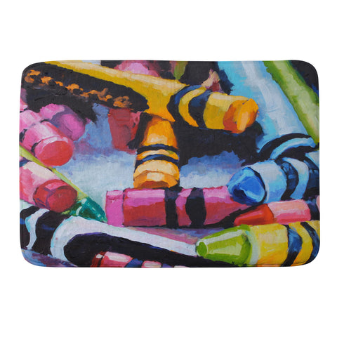 Jenny Grumbles Crayons Memory Foam Bath Mat